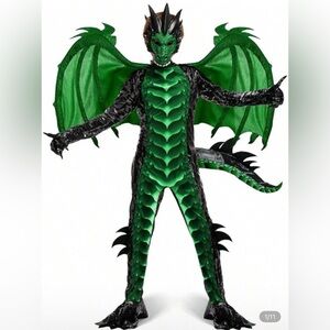 Green Dragon Costume for Kids